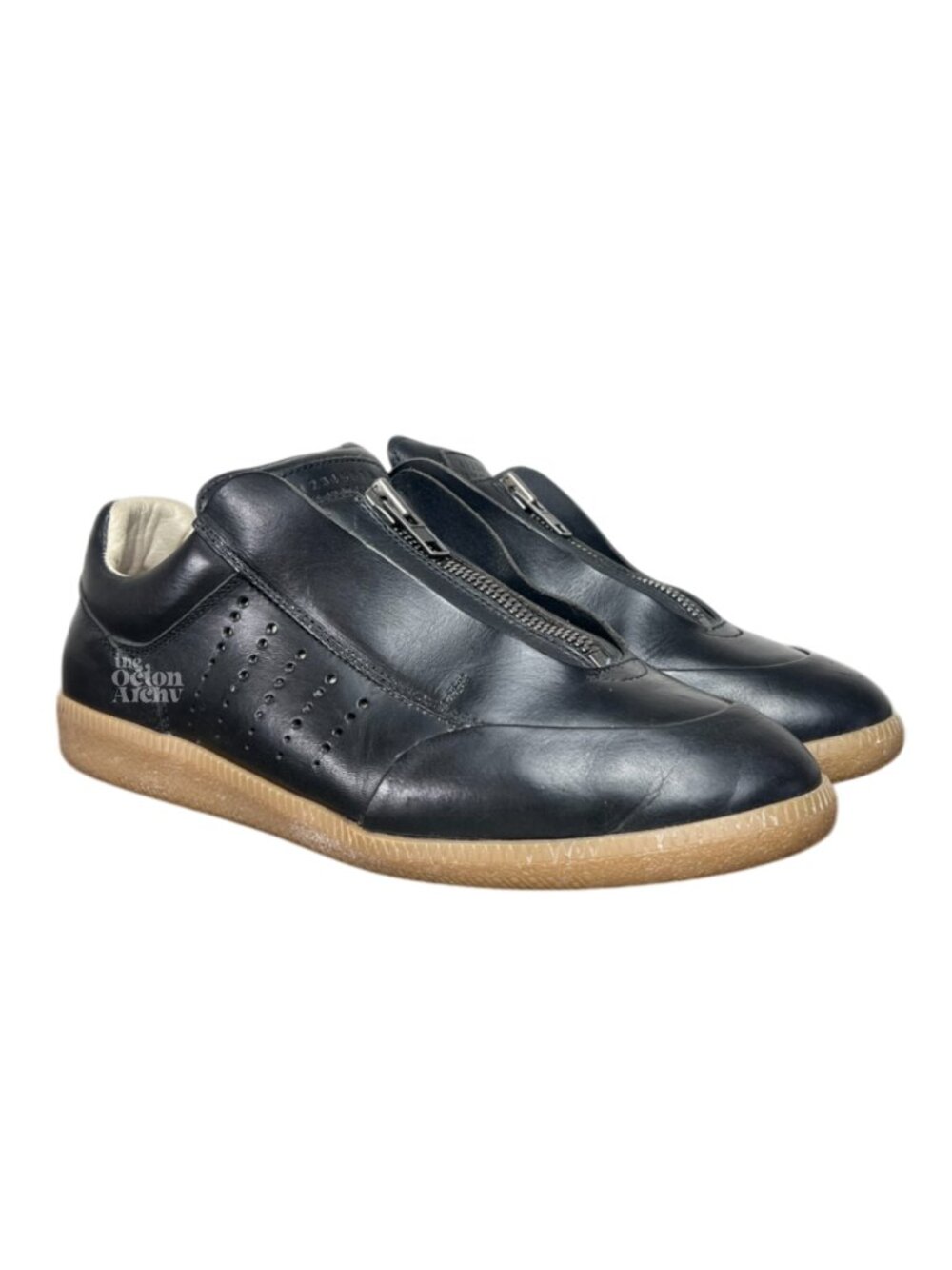 Size 41 Maison Margiela 22 Future Low Zip Sneaker Black S37WS0266 Pre-Owned